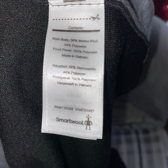 Smartwool PhD Merino Wool 1/4 Zip Pullover LS Black Gray Hiking Base layer M - Picture 7 of 7